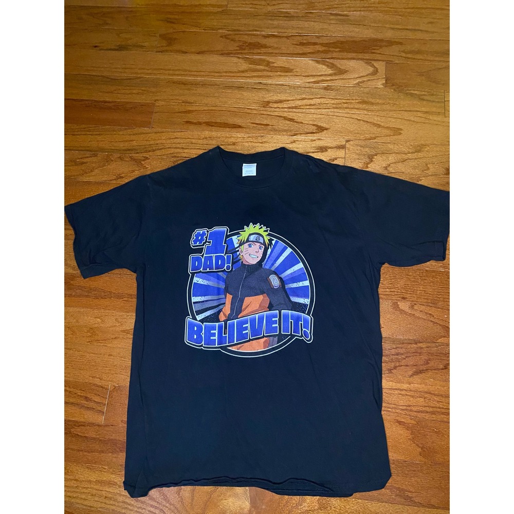 Port and‎ Company Naruto "#1 Dad! Believe It" Shirt Size XL